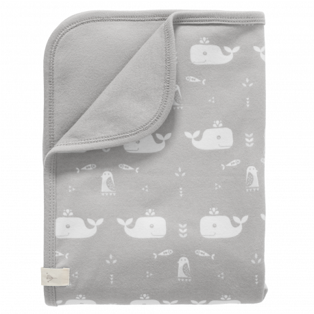 organisch babydeken Whale 'grey' organisch babydeken Whale 'grey'