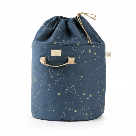 bamboo small speelgoedzak gold stella-night blue bamboo small speelgoedzak gold stella-night blue