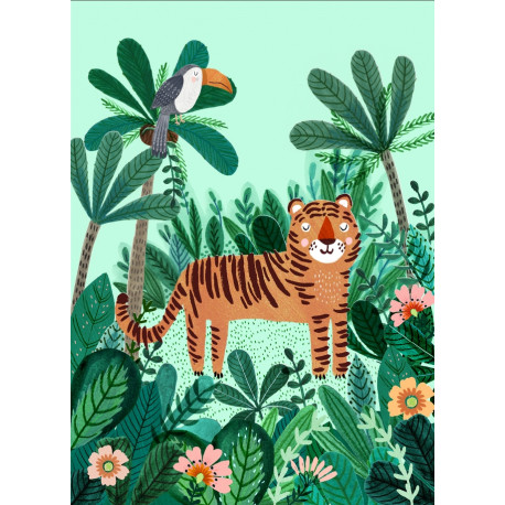 postkaart - tiger postkaart - tiger