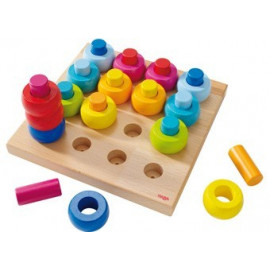jeu à enficher 'anneaux multicolores'