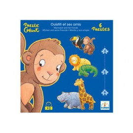 chouette set de 6 puzzles 'animaux' géants