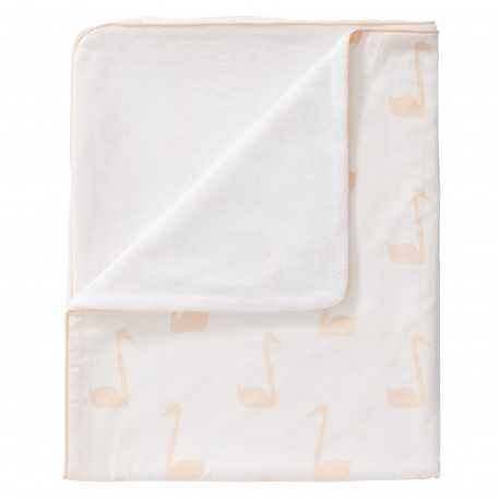 wiegdeken - swan pale peach (80x100) wiegdeken - swan pale peach (80x100)