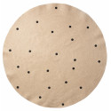 Groot jute tapijt - Black dots