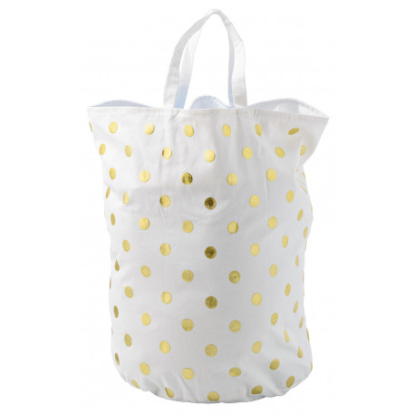 katoenen wasmand met gouden dots katoenen wasmand met gouden dots