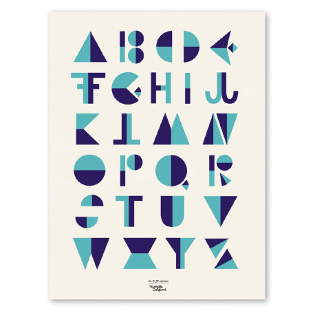te gekke ABC poster 'Flip alphabet' 30x40cm