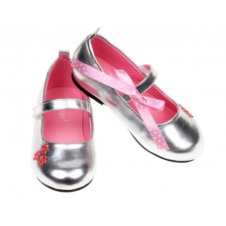 zilver metallic ballerina muiltjes 'Sophy' zilver metallic ballerina muiltjes 'Sophy'