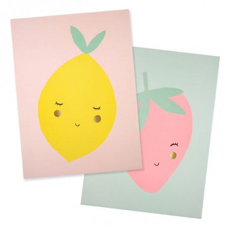 set van 2 Fruit posters set van 2 Fruit posters