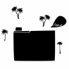 Krijtbord muursticker - Clic Clac