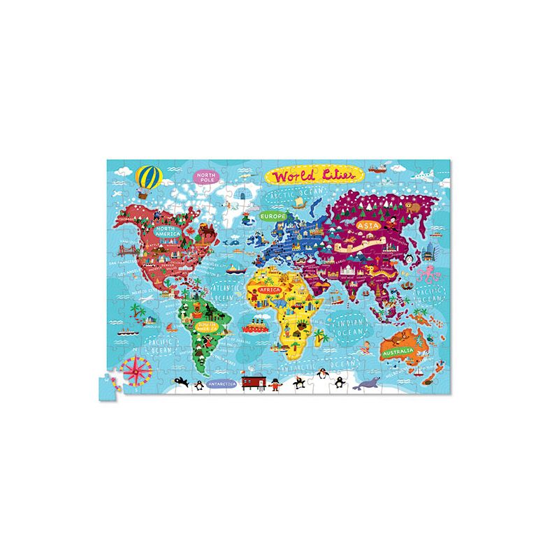 Wonderbaar Wereldse puzzel & poster Steden van de wereld - 200 stukjes - De WM-81