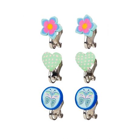oorclips 'blauw-mint' oorclips 'blauw-mint'