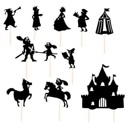 fantastisch ridders schaduwspel set van 11 figuren - Leuke eigenzinnige cadeautips voor kinderen met een educatief kantje & WIN