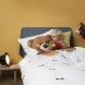 1-persoons bedset Teddy in flanel