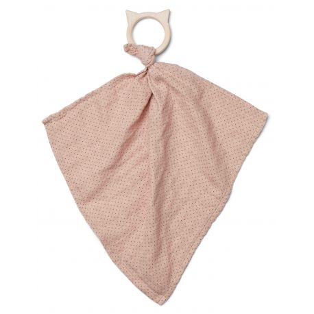 Dines teether knuffeldoekje Little dot rose Dines teether knuffeldoekje Little dot rose