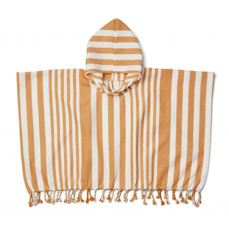 Roomie strandponcho Y/D Stripe Mustard/Creme de la creme Roomie strandponcho Y/D Stripe Mustard/Creme de la creme