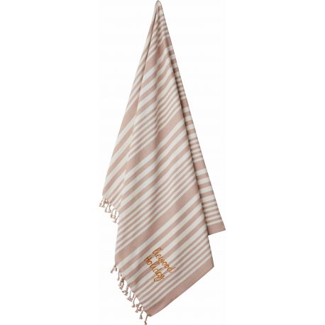 Monroe strandhanddoek Y/D Stripe Rose/creme de la creme Monroe strandhanddoek Y/D Stripe Rose/creme de la creme