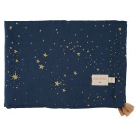 Treasure deken blanket gold stella - midnight blue