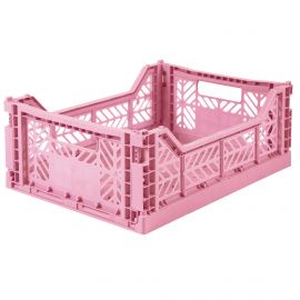 Opvouwbare krat Baby Pink - medium