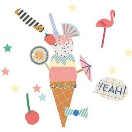 Zomerse Just a touch stickerset - Ice cream