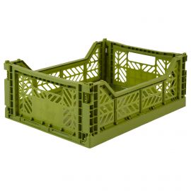 Opvouwbare krat Olive - medium