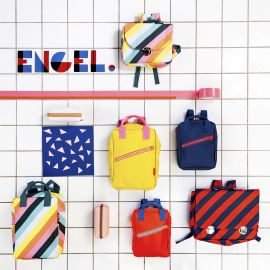 Schooltas small Stripe Rainbow
