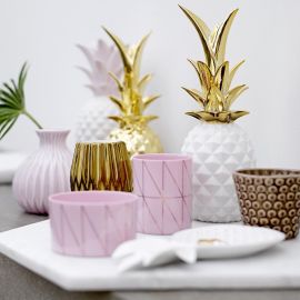 plateau ananas blanc en céramique