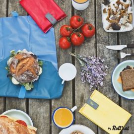 Herbruikbare en afwasbare foodwrap Boc'n'Roll - Square Red