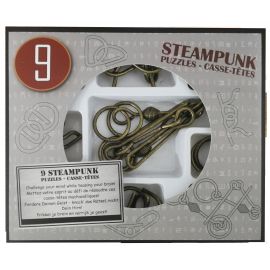 Set van 9 Steampunk puzzels - grijs