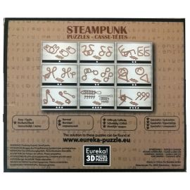 Set van 9 Steampunk puzzels - bruin